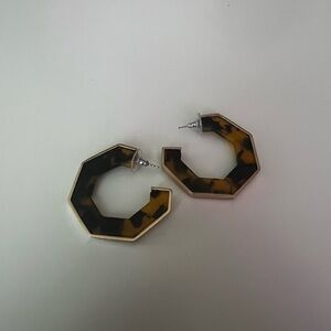 Tortoiseshell Hoop Earrings